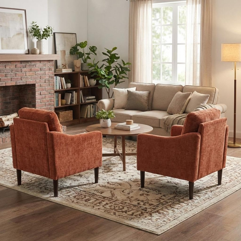 George Oliver Office Chair, Orange, Orange
