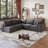 Cloud Modular Sofa with Removable Cushions & Double-Layer Design