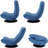BirdRock Home 360° Swivel Floor Gaming Chair, Blue