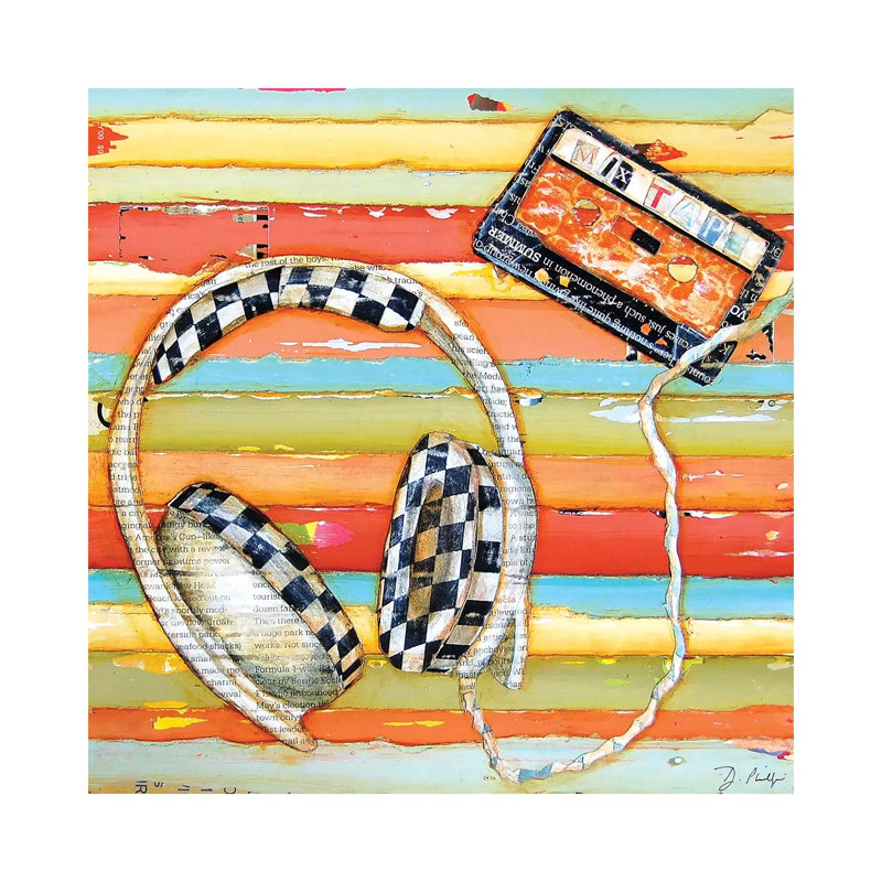 Mixtape 1 Piece Wrapped Canvas Painting, 45.72 cm H x 45.72 cm W x 3.175 cm D