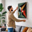 Radiant Star Forms Geometric - Wrapped Canvas-662464444-662464067