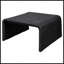 Table basse carrée en rotin noir tissé-130006071