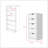 Dresser Kamran, Five Drawer Narrows, White Finish-376022743