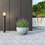 Pot à fleurs Rynley Modern Fiberstone and Clay - Pot rond avec trous de drainage pour l'intérieur et l'extérieur -1270091846-1270091864
