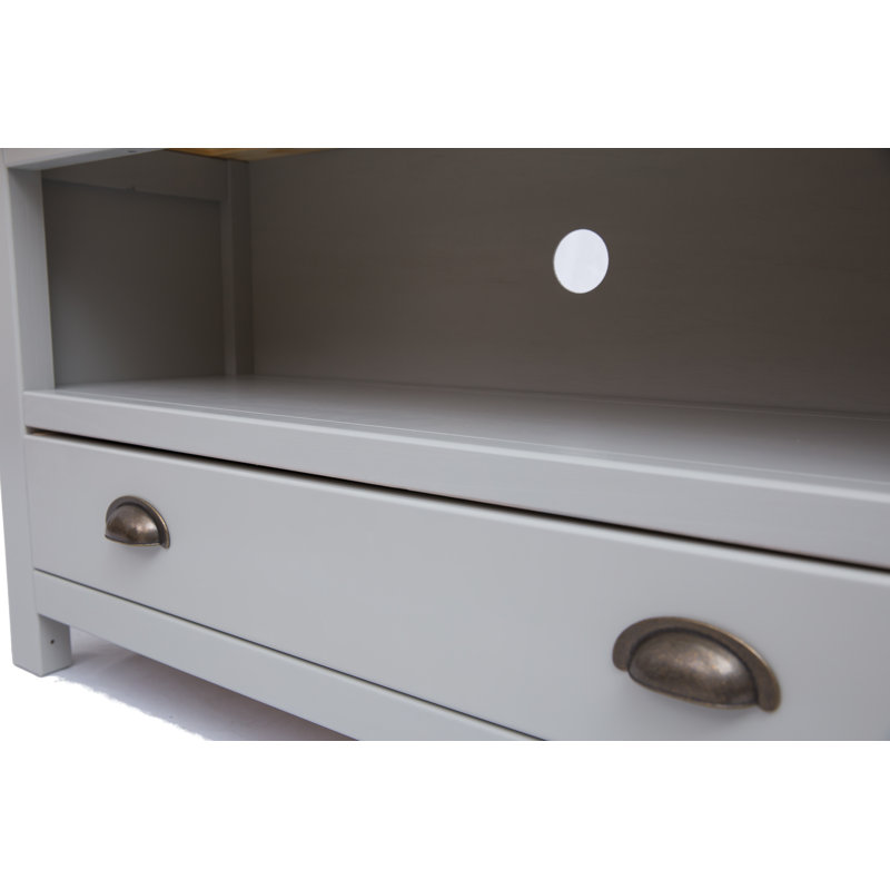 Vega TV Stand for TVs up to 48", Grey/Natural/Black