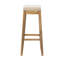 Tabouret de comptoir et de bar en bois massif sans dossier avec siège rembourré Bartonville-866721036-875261410