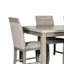 Ensemble de salle à manger 7 pièces Gris, table rectangulaire, 6 chaises en tissu gris, gris pierre