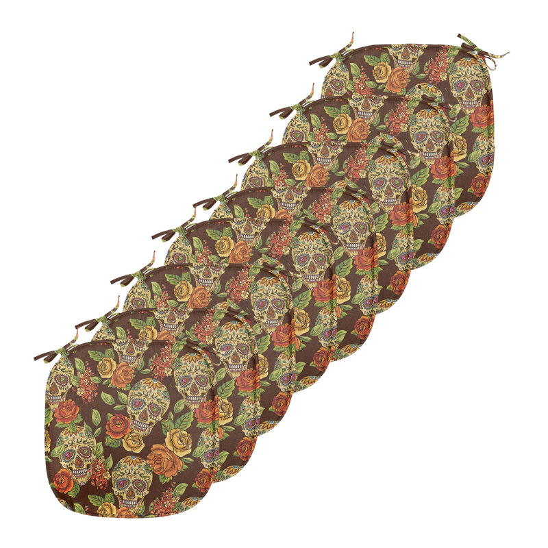 Coussin de siège d'automne intérieur / extérieur à fleurs et feuilles d'automne