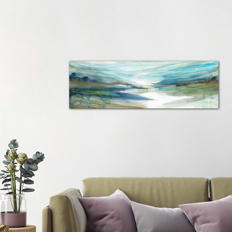 Spring Reflection II by Carol Robinson - Wrapped Canvas Panoramic Painting, 40.64 cm H x 121.92 cm W x 1.91 cm D