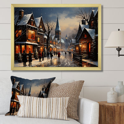 «Winter Village In Europe I - Winter Landscape», art mural