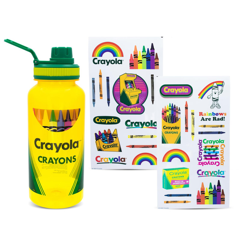Ensemble de bouteille d'eau et autocollant Crayola Crayon 32 onces