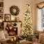 Sapin de Noël artificiel enneigé 7,5 pi avec lumières réalistes, 350 lumières DEL et 641 pointes-117671888