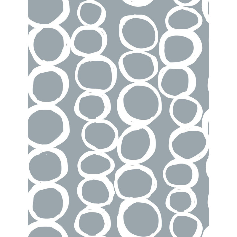 Bop Cotton Blend Geometric Shapes Duvet Cover Set with Pillowcases, 270 x 270 cm - 2 Pillowcases (45 x 45 cm), Pearl