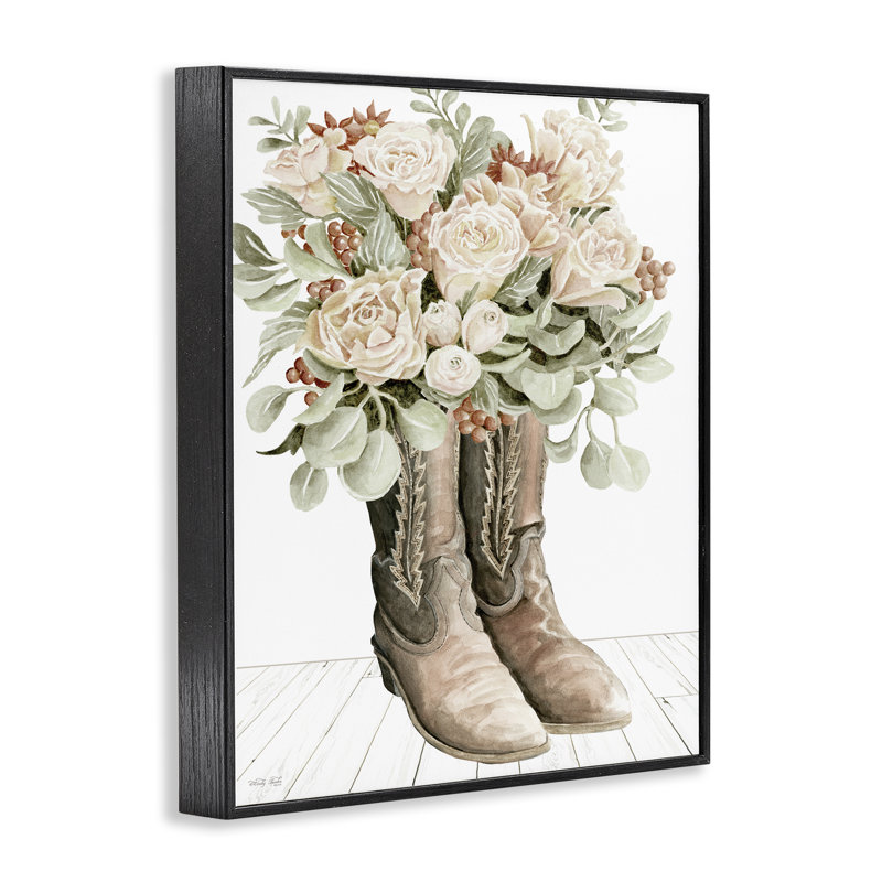  Bottes de bouquet chic encadrées par estampe numérique par Cindy Jacobs, H 14 po x l 11 po, Giclée encadrée noir minuit