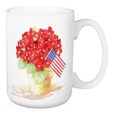 Grande tasse à café american fleurs Hooley