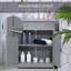 Armoire de salle de bain, armoire de salle de bain avec 2 portes et 2 tiroirs, armoire de rangement autoportante, armoire de hall d'entrée