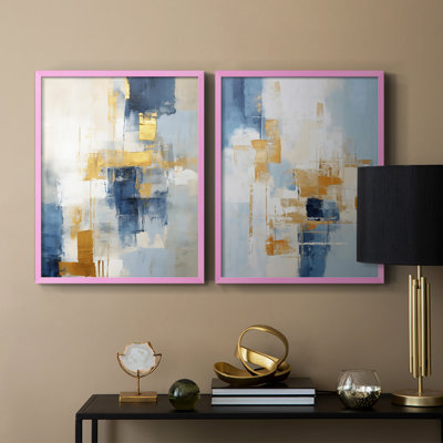 Série ABSTRACT Dxxxv - reproduction encadrée de qualité supérieure - prête à être accrochée - aucun clou requis - aucun clou requis