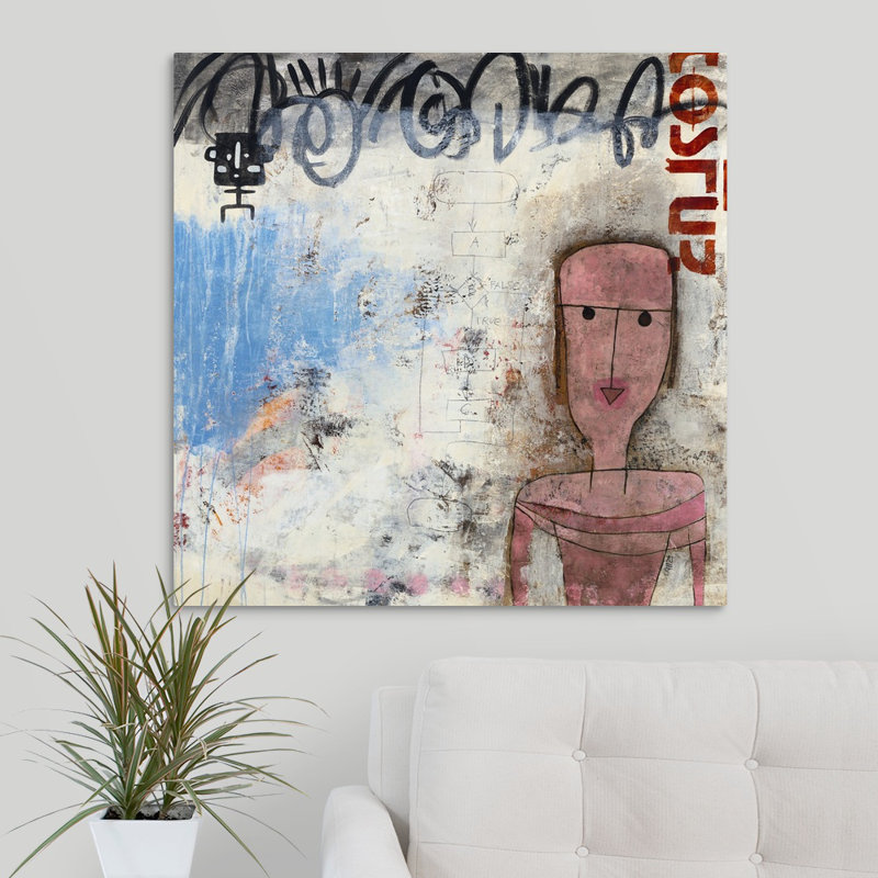 « true or false », peinture sur toile, H 12 po x l 12 po x P 1,25 po, Toile tendue