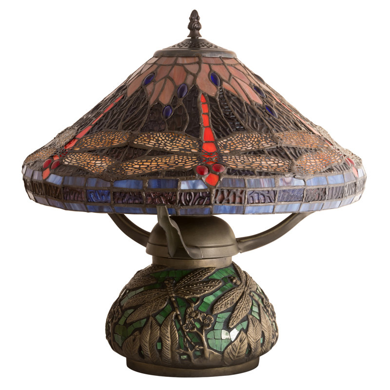 17" High Tiffany Dragonfly Table Lamp