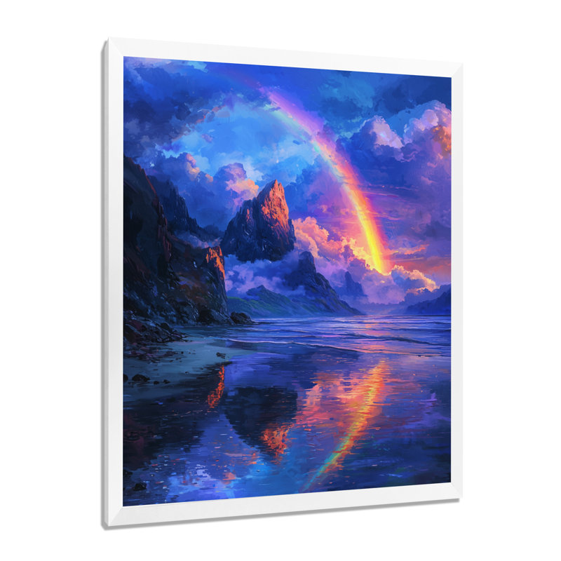 Lydd - paysages, art mural sur toile, H 40 po x l 30 po, Reproduction encadrée d'une seule photo, Blanc