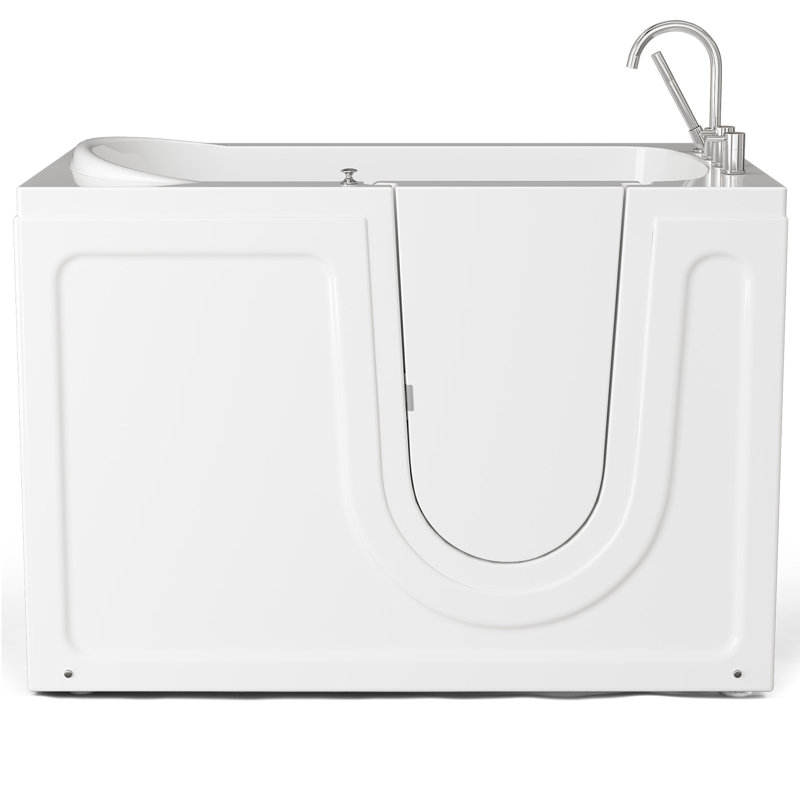 52" x 30" Walk-In Bathtub with Inswing Door & Shower Sprayer, Right
