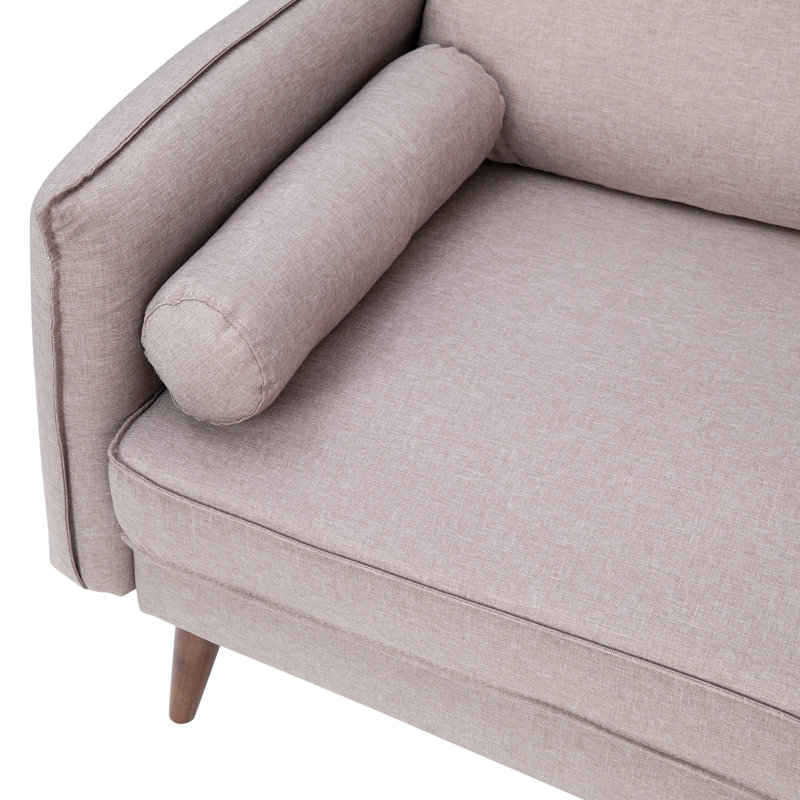 Causeuse Jekeria, Faux lin taupe