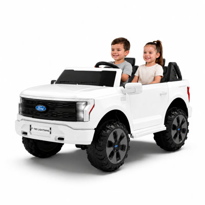 Camion 2 places 24V 9AH Ford F-150 Lightning Edition avec roues EVA, musique Bluetooth, RC