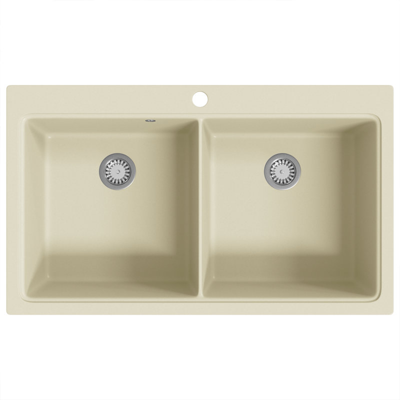 Belfry Kitchen Yost 860mm W Single Bowl Stone Kitchen Sink