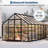 8x12 ft Polycarbonate Walk-in Greenhouse with Lockable Door and Roof Vent, All-Weather Aluminum Frame for Backyard Garden-125386152