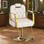 Fauteuil de barbier hydraulique réglable en hauteur, fauteuil de salon pivotant - Blanc-132049994