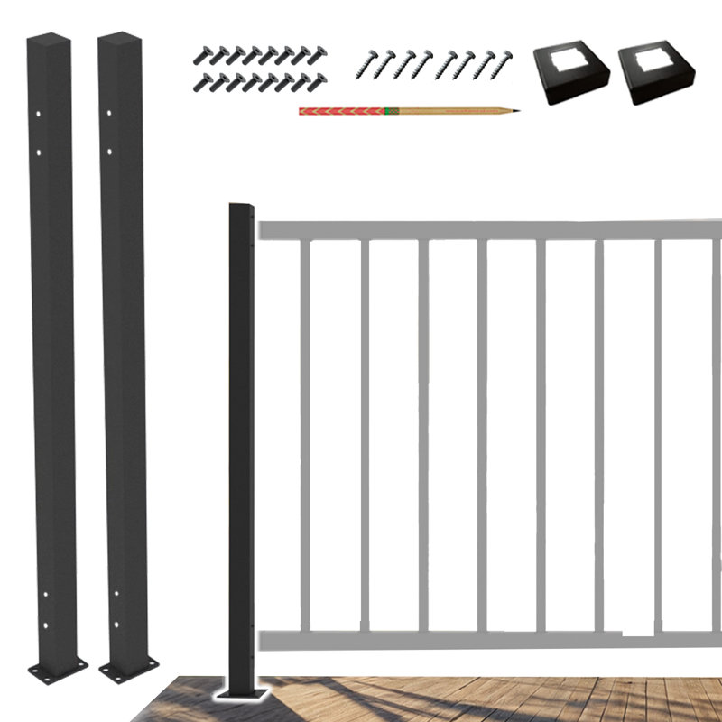  Paquet de poteaux d'extrémité de garde-corps H 36 po (pas besoin de 50 x 25 tr)