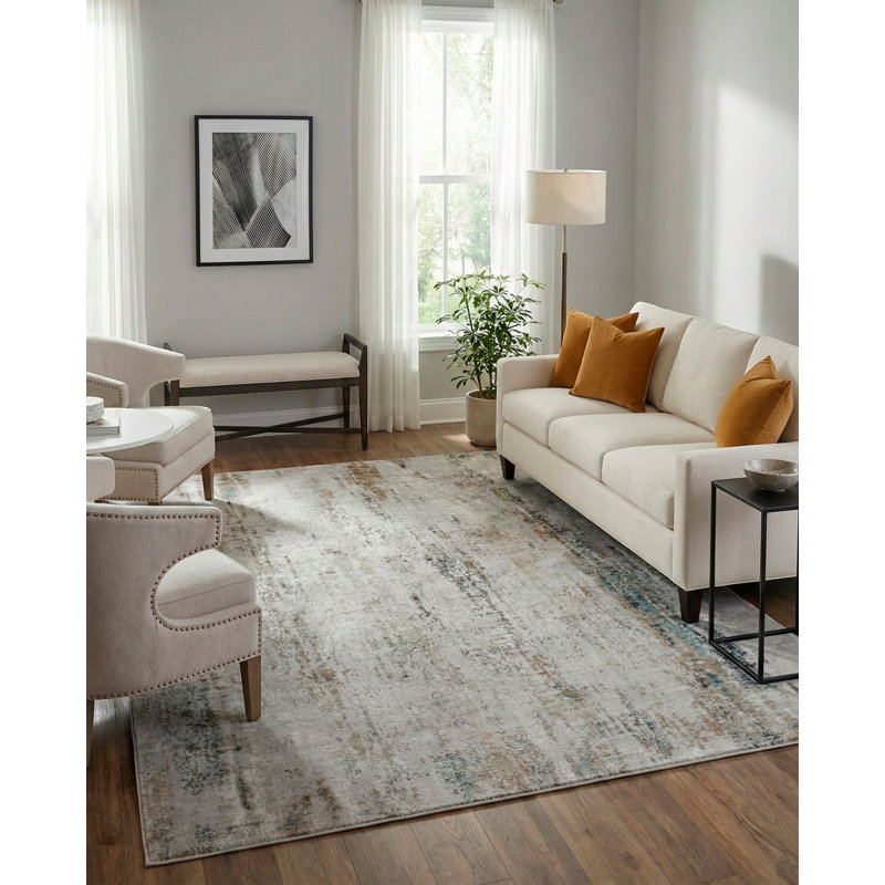 Dilara Area Rug in Grey, Rectangle 7'8" x 10'10"