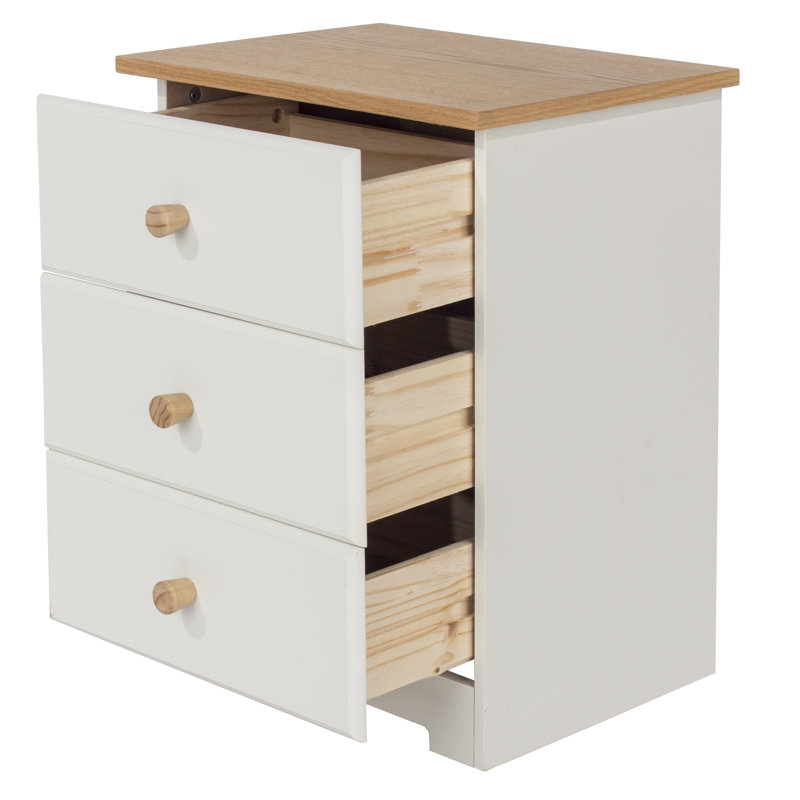White Wooden 3 Piece Bedroom Set