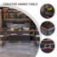 Solid Wood Ash Tempered glass brown Dining Table-107135008