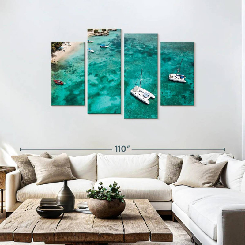 Mehar Catamarans On Turquoise Waters, 48" H x 75" W