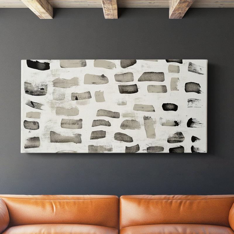 Toile tendue abstraite Seris 6 # XVIII-Gallery, H 16 po x l 32 po