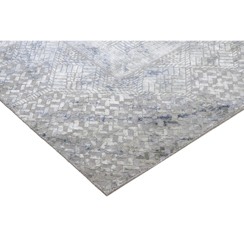 Wool Geometric Area Rug, Rectangle 10' x 14'