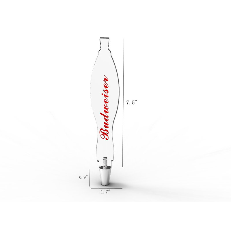 Fixturedisplays® Clear Acrylic Beer Tap Handle Draft Pub Style Bar Budweiser 14104