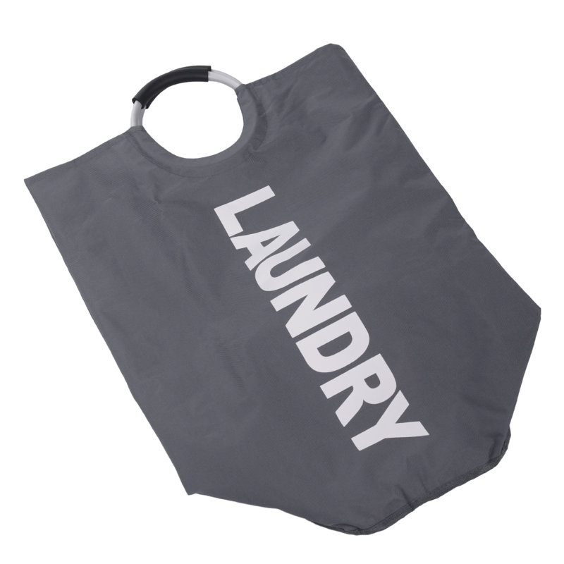 Chaela 600D Oxford Cloth + EVA Laundry Bag, Dark Grey/White