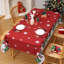 137x201cm Red Christmas Eve Print Tablecloth in 150GSM Polyester | Wipeable & Wrinkle-Resistant Festive Cover for Indoor/Outdoor Dining, Kitchen & Holiday Parties