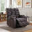 33.5" Wide Modern Faux Leather Soft Backrest Manual Release Recliner with Massage & Arm Storage & Dual Cup Holder-1872450310