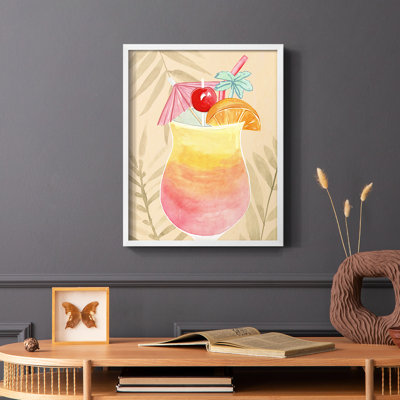 Tropical Cocktail IV Framed Print - Solid Wood