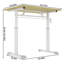 Hauteur - Bureau réglable pour et adultes, ajustement manuel, pieds de table blancs, matériau en fer et en bois, bon bureau à domicile avec support à double colonne, petits espaces d'étude-265700876-265700865