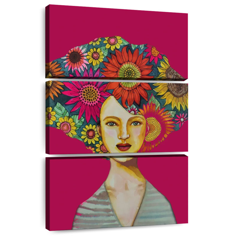 Tournesols Leisha fuchsia JPG, H 32 po x l 20 po