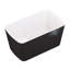 Baignoire autoportante rectangulaire Glendale Casainc 43 po en acrylique noir avec siège intégré