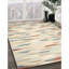 Tapis contemporain beige / bleu-1942816172