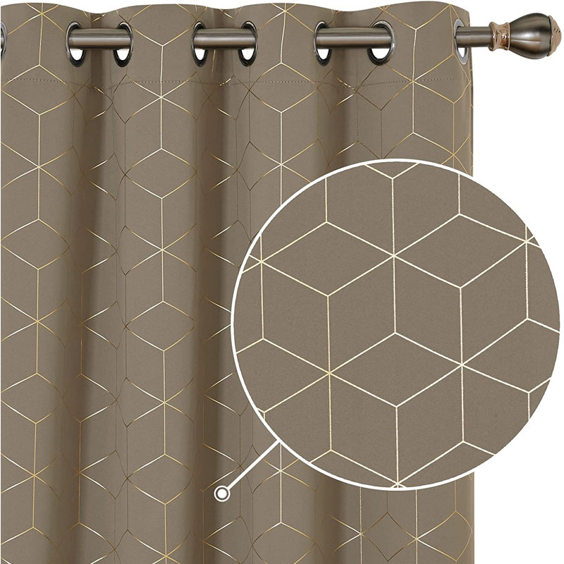 Malone Room Darkening Thermal Curtain, Width 132 x Drop 138cm, Taupe