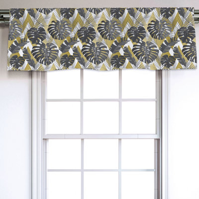 Sateen Floral Ruffled Window Valance