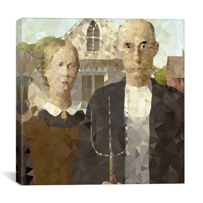 « american gothic derezzed », impression sur toile tendue