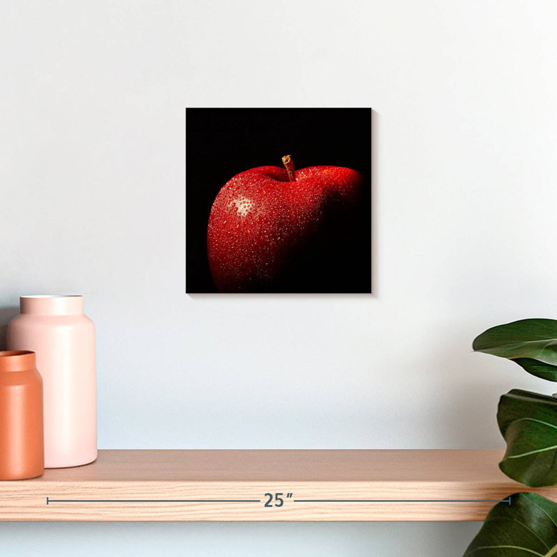 Yarlin Dewy Red Apple, 10" H x 10" W